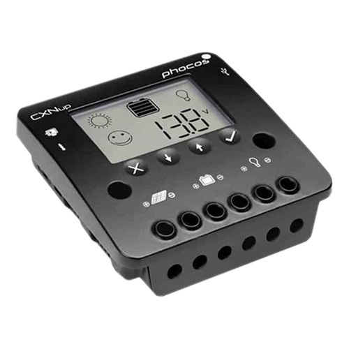 Phocos CXNup Series CXNUP10 10A 12/24VDC Programmable Charge Controller w/ Datalogging & LCD