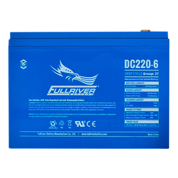 Fullriver DC Series DC220-6 220Ah 6VDC Sealed Deep Cycle AGM Battery