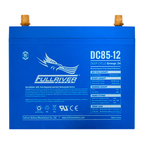 Fullriver DC Series DC85-12 85Ah 12VDC Sealed Deep Cycle AGM Battery