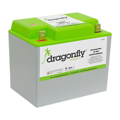 Dragonfly Energy DF1250 50Ah 12VDC Lithium Iron Phosphate (LiFePO4) Deep Cycle Battery