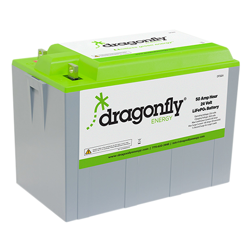 Dragonfly Energy DF5024H 50Ah 24VDC Heated Lithium Iron Phosphate (LiFePO4) Deep Cycle Battery