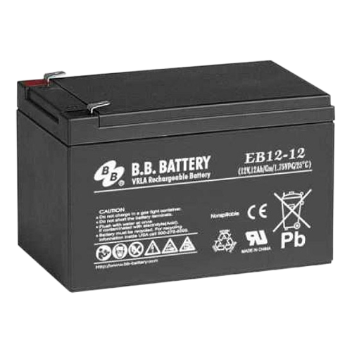 B.B. Battery EB Series EB12-12 12Ah 12VDC VRLA Rechargeable AGM Battery