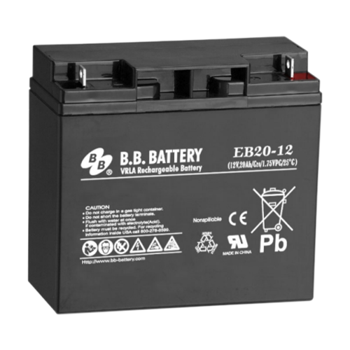 B.B. Battery EB Series EB20-12 20Ah 12VDC VRLA Rechargeable AGM Battery