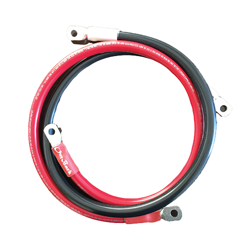 OutBack Power FLEXware FW-CABLE175-15R 175A 15-inch 2/0 AWG DC Ring Terminal Cable w/ Red Heat Shrink