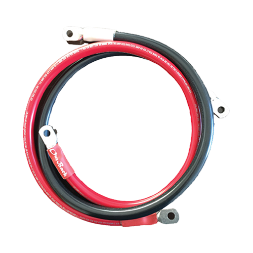 OutBack Power FLEXware FW-CABLE175-36W 175A 36-inch 2/0 AWG DC Ring Terminal Cable w/ White Heat Shrink