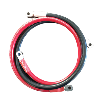 OutBack Power FLEXware FW-CABLE250-15R 250A 15-inch 4/0 AWG DC Ring Terminal Cable w/ Red Heat Shrink