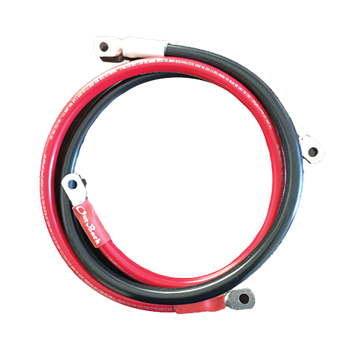 OutBack Power FLEXware FW-CABLE250-36R 250A 36-inch 4/0 AWG DC Ring Terminal Cable w/ Red Heat Shrink