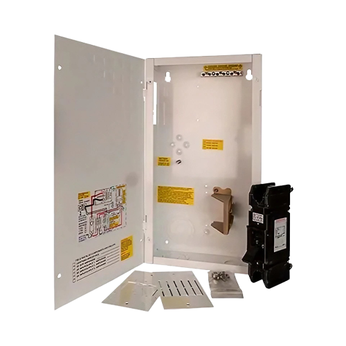 MidNite Solar MNDC250 250A 125VDC White Type 1 Aluminum DC Breaker Box w/ (5) Din Rail Breaker Slots & (3) Panel Mount Breaker Slots