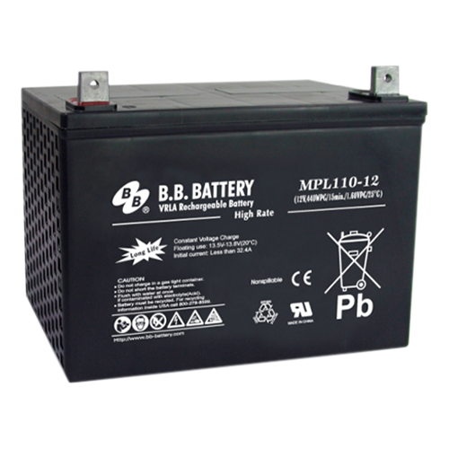 B.B. Battery MPL Series MPL110-12S 108Ah (10hr) 12VDC VRLA Rechargeable AGM Battery