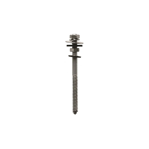 Quick Mount PV QMHS-5-16X10-SS-1 10-inch Stainless Steel Hanger Bolt w/ Nut & Washer (1 unit)