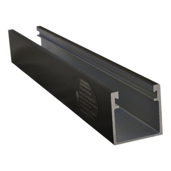 ProSolar RoofTrac R-130-2.0-B 130-inch Standard Support Rail / 2-inch Deep w/ Black Finish