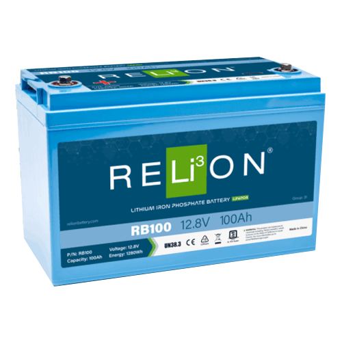 RELiON RB100 100Ah 12VDC Standard Lithium Iron Phosphate (LiFePO4) Battery