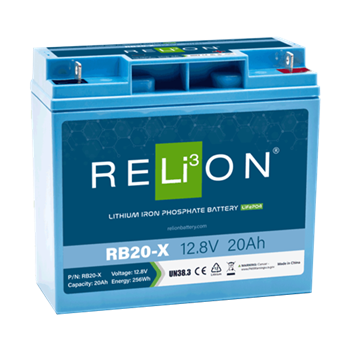 RELiON X-Series RB20-X 20Ah 12VDC High Continuous & Peak Performance Lithium Iron Phosphate (LiFePO4) Battery