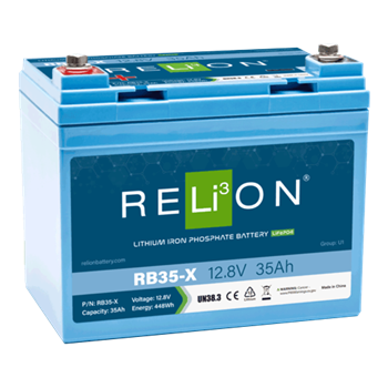 RELiON X-Series RB35-X 35Ah 12VDC High Continuous & Peak Performance Lithium Iron Phosphate (LiFePO4) Battery