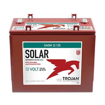 Trojan SAGM-12-135 135Ah 12VDC Deep-Cycle Solar AGM Battery