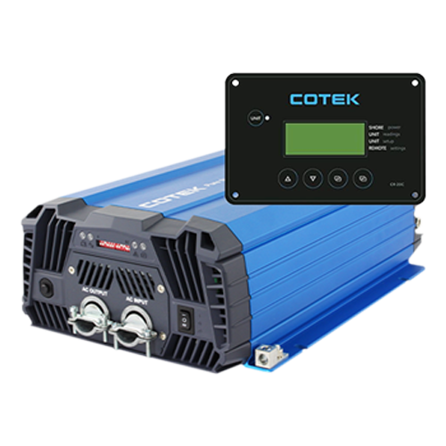 COTEK SC Series SC1200-124-COMBO 1.2kW 24VDC 115VAC UL Pure Sine Wave Inverter/Charger w/ RC-20C Remote Control