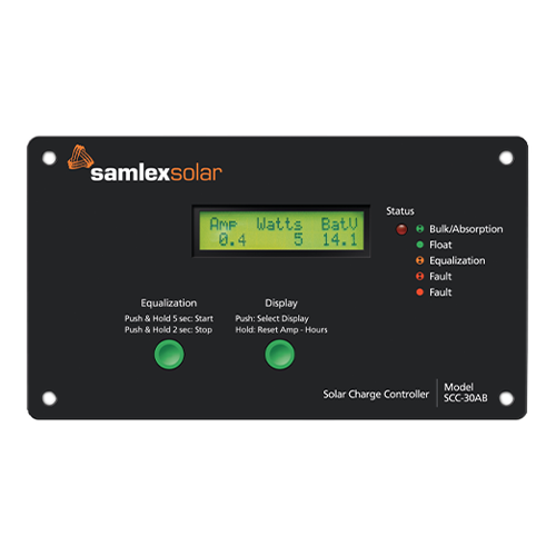 Samlex SCC-30AB 30A 12/24VDC PWM Solar Charge Controller w/ LCD Display