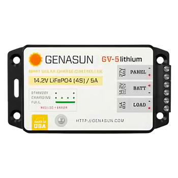 Genasun SLC-GV-5-Li-14.2V > 5A/12V MPPT Controller Lithium Battery