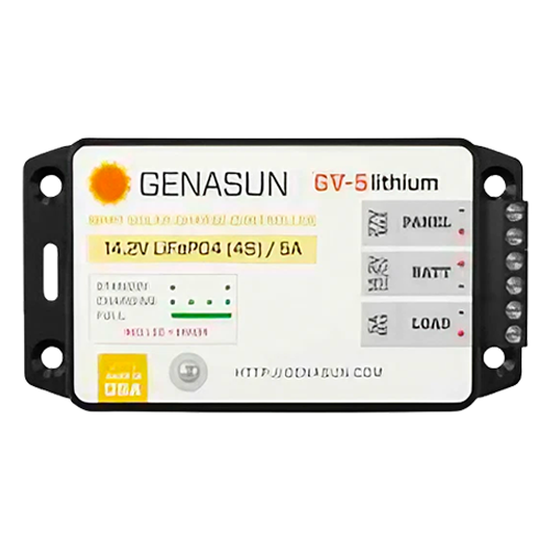 Genasun SLC-GV-5-Li-14.2V > 5A/12V MPPT Controller Lithium Battery