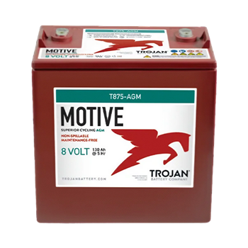 Trojan Motive T875-AGM 160Ah 8VDC Group GC8 Deep-Cycle AGM Battery