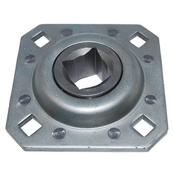 1-1/8" Square Sealed Bearing Complete Assembly Plated with Flanges
