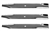 SET OF 3 GRAVELY BLADES 17" X 5/8"