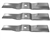 Set of 3 Exmark Low Lift 16-1/4" Blades