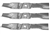 Set of 3 Exmark Mulch 20-3/4" Blades