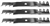 SET OF 3 AYP 16-5/8"X5 POINT STAR COMM MULCHING BLADES