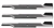 Set of 3 Dixie Chopper 17" High Lift Blades