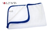 Ultima Autospa White with Blue Edge Microfiber Buffing Towel, 16 inch  X 24 inch