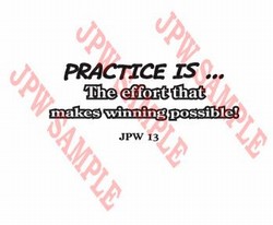 PRACTICE IS THE EFFORT THAT MAKES WINNING POSSIBLE. BLACK LOGO