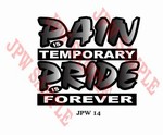 PAIN IS TEMPORARY PRIDE IS FOREVER . BLACK LOGO