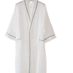 T250 Cotton Waffle Robe With Piping