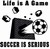 Soccer is serious/ black logo