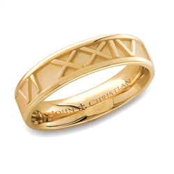 Roman Numeral Ring Medium 14K