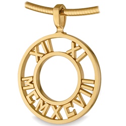 Pierced Numeros™ Medallion - 14K Yellow or White