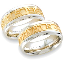 Wide Two-Tone Expres™ Ring - 14K Yellow & P&#363;rLuxium™