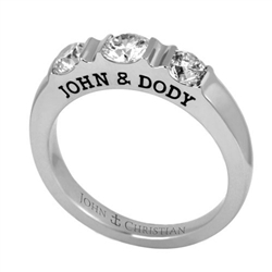 Three-Stone Expres™ Anniversary Ring - 14K White