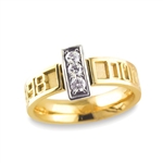 Diamond Expres™ Bridge Ring - 18K/Platinum Two-Tone