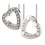 Mother's Diamond Heart - 14K White