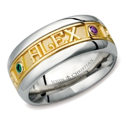 Wide Two-Tone Continuous Life™ Ring - 14K Yellow & White