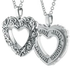 Floral Continuous Life™ Heart - Platinum