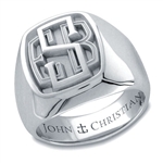 Lady's Bristol Monogram Ring - Platinum