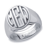 Man's Sutton Monogram Ring - Platinum