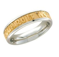 Medium Two-Tone Posey™ Ring - 14K & Platinum