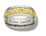 Wide Aspen Sculpted Band - 14K & Platinum