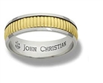 Medium Weston Sculpted Band - 14K Yellow & Platinum