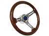 S6 Sport Wood Steering Wheel Mopar Chrome Kit