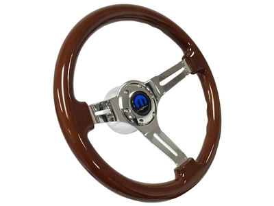 S6 Sport Wood Steering Wheel Mopar Chrome Kit